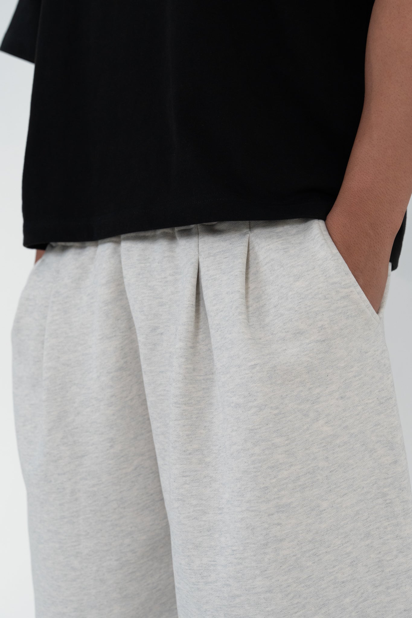 Tucked Sweat Shorts - Oatmeal